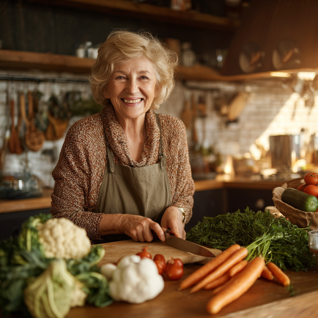 Active elderly European couple exercising outdoors, demonstrating vitality and health through proper nutrition